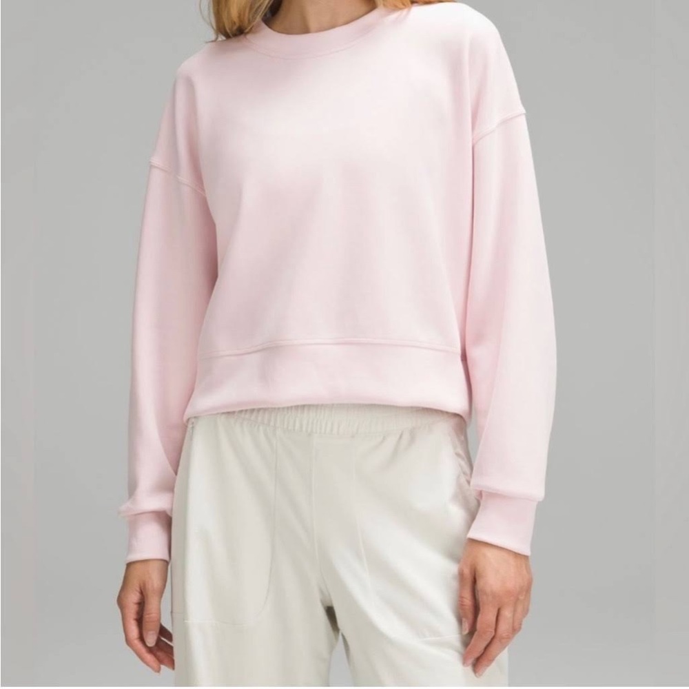 lululemon softstreme perfectly oversized crew flush pink